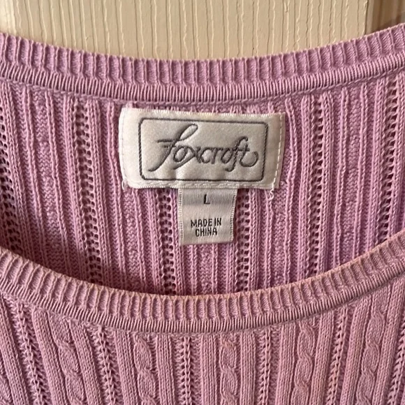 FOXCROFT SLEEVELESS SWEATER SIZE LARGE - Picture 2 of 4